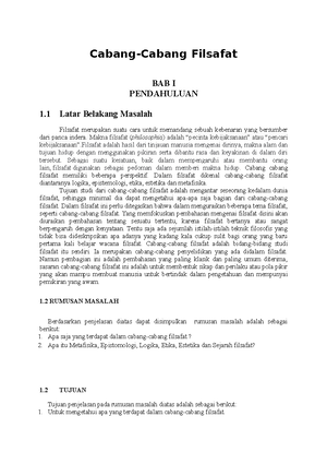 Makalah Sejarah Filsafat Barat Klasik, Abad Pertengahan Dan Modern - 1 ...