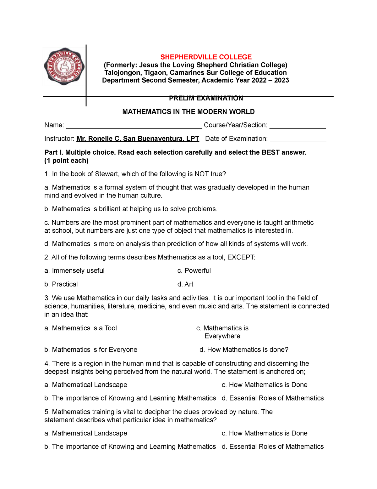 TQ-Prelim- Mmwge 6 - This Is For Education Purposes Only ...