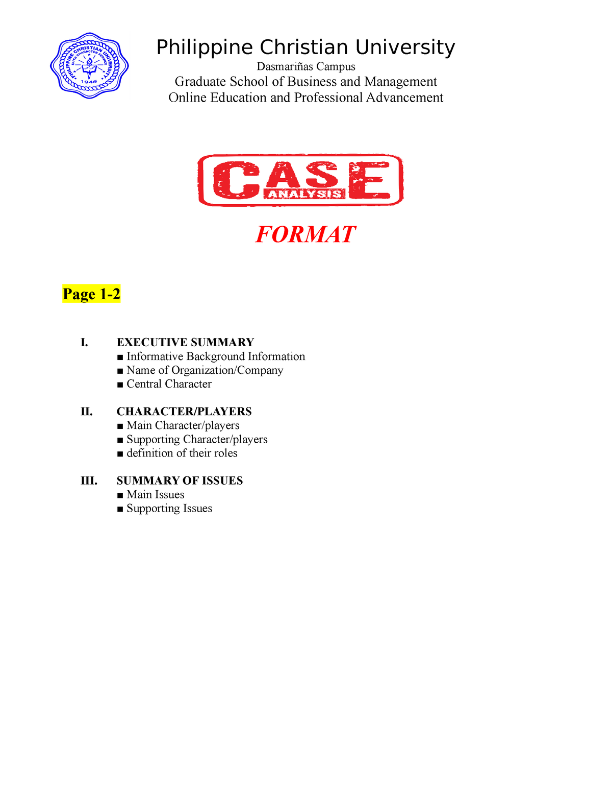 case-analysis-format-philippine-christian-university-dasmari-as