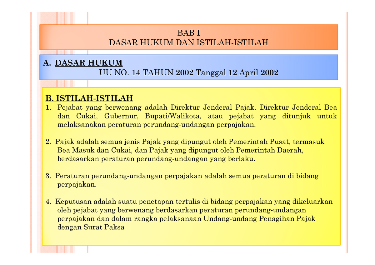 Materi Pengadilan Pajak Paling Update Tahun 2021 - BAB I DASAR HUKUM ...