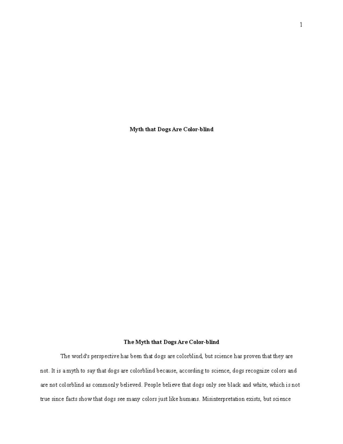 The myth that dogs are color blind - Myth that Dogs Are Color-blind The ...