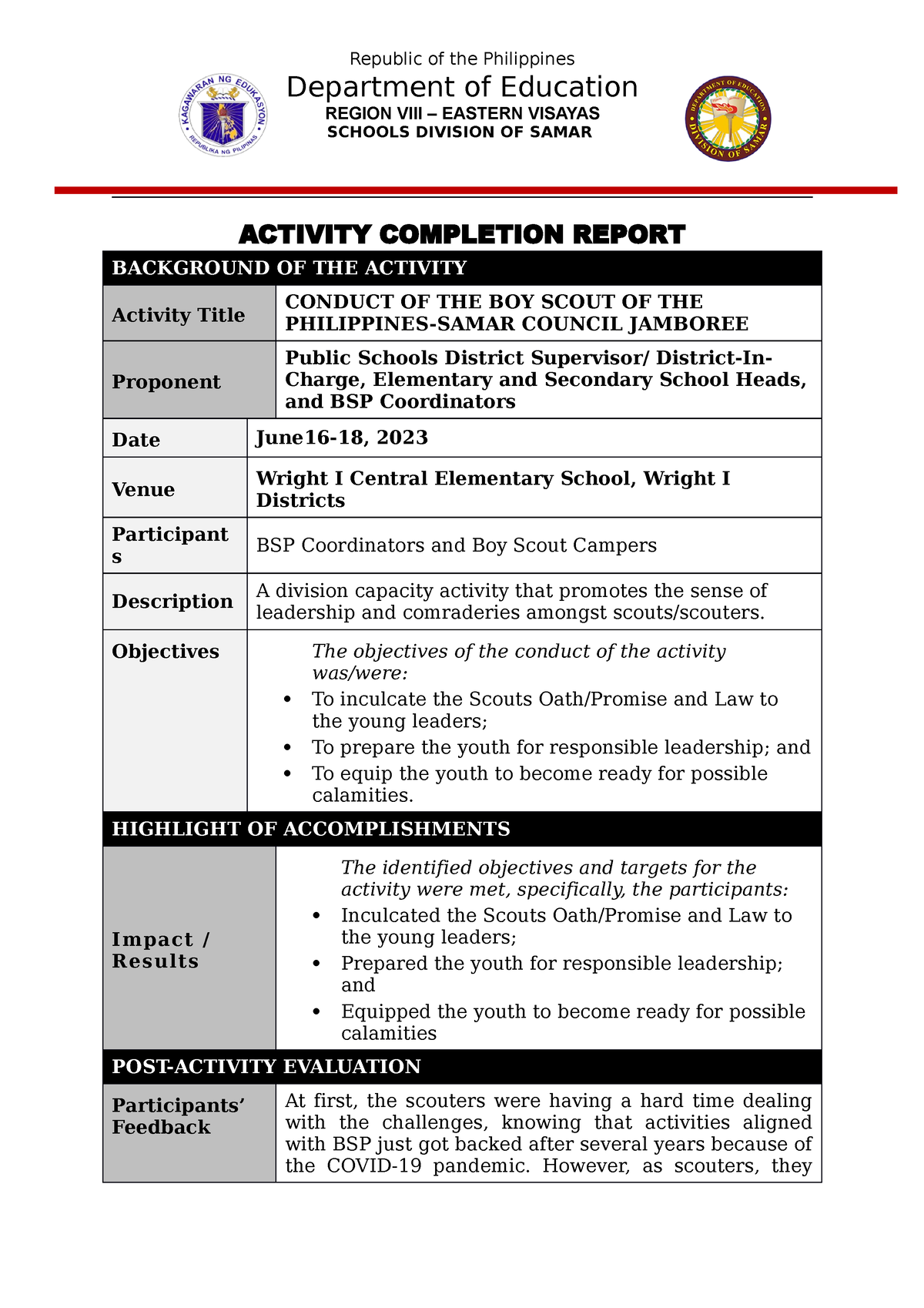 ACR-NLC - SLAC Session - Republic of the Philippines Department of ...