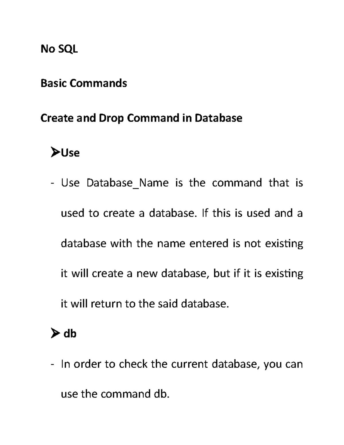 No SQL Basic Command - No SQL Basic Commands Create and Drop Command in ...