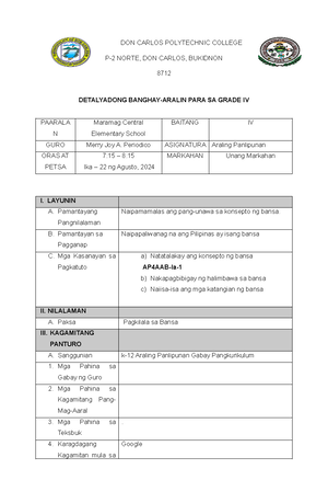 Detailed Lesson Plan in Mathematics 3 - define what is symmetry b ...