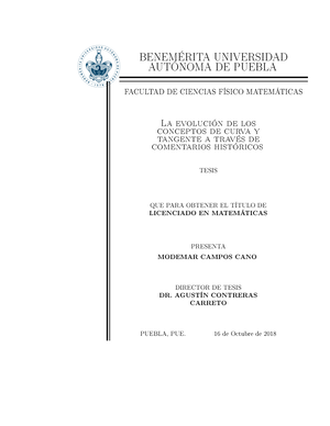 Modemar Campos Cano - tangentes curvas - BENEMÉRITA UNIVERSIDAD DE PUEBLA - StuDocu