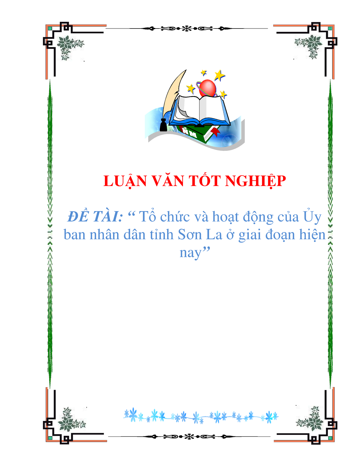 00050001275 7387 - Luật - LU N V N T T NGHI P TÀI: “ T Ch C Và Ho T Ng ...