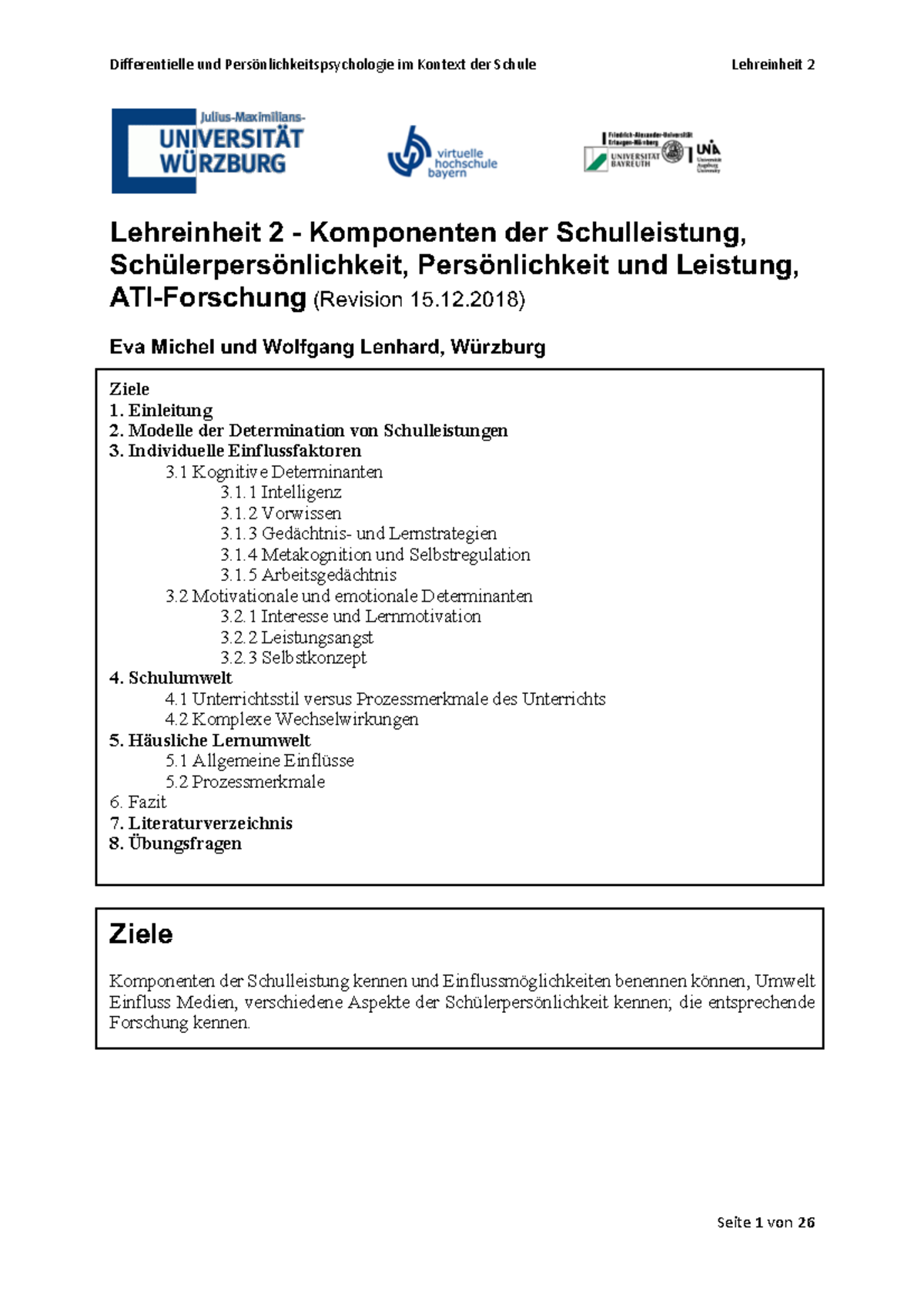 Lerneinheit 2 - Wintersemester 19/20 VHB-Kurs - Lehreinheit 2 ...