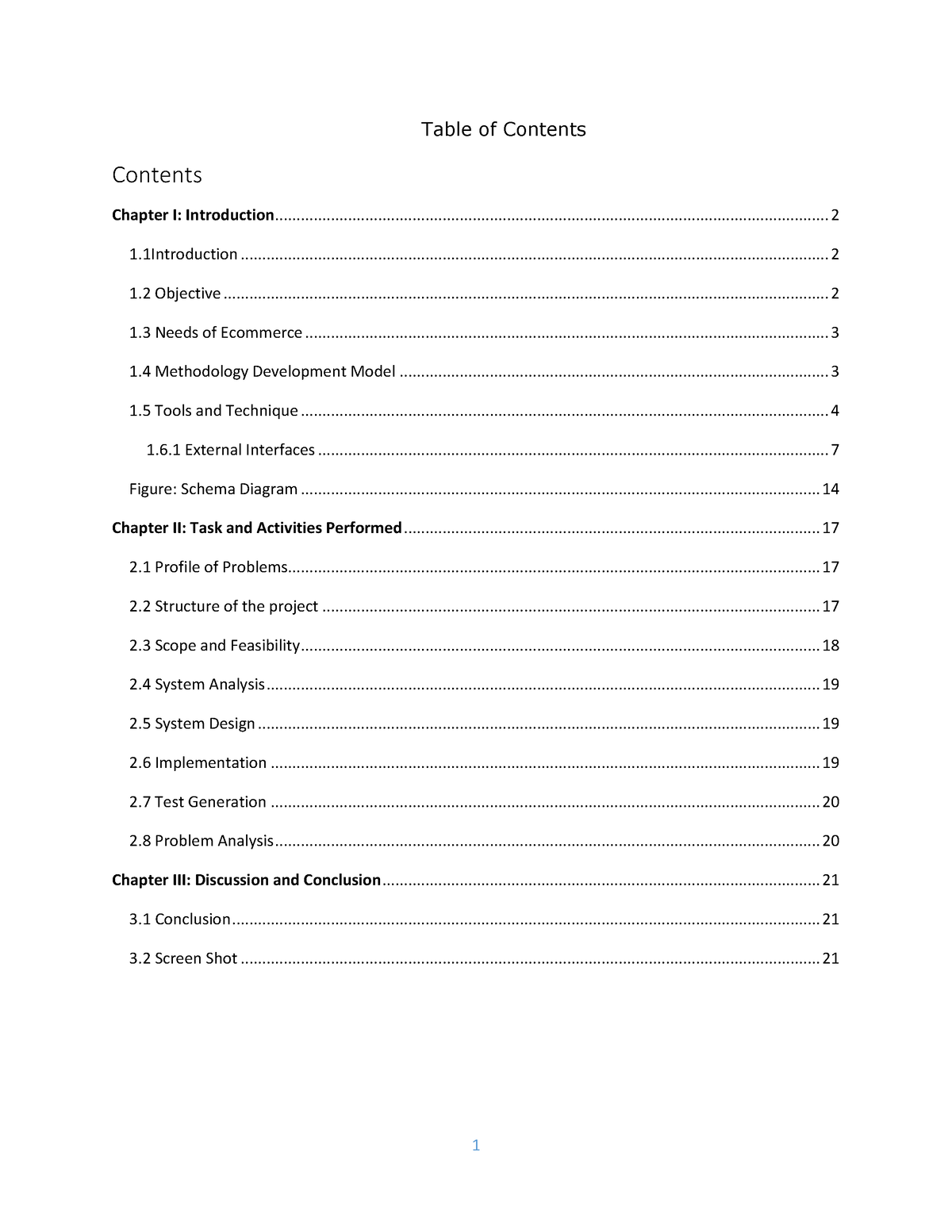 E-commerce - Table Of Contents Chapter I: - Studocu