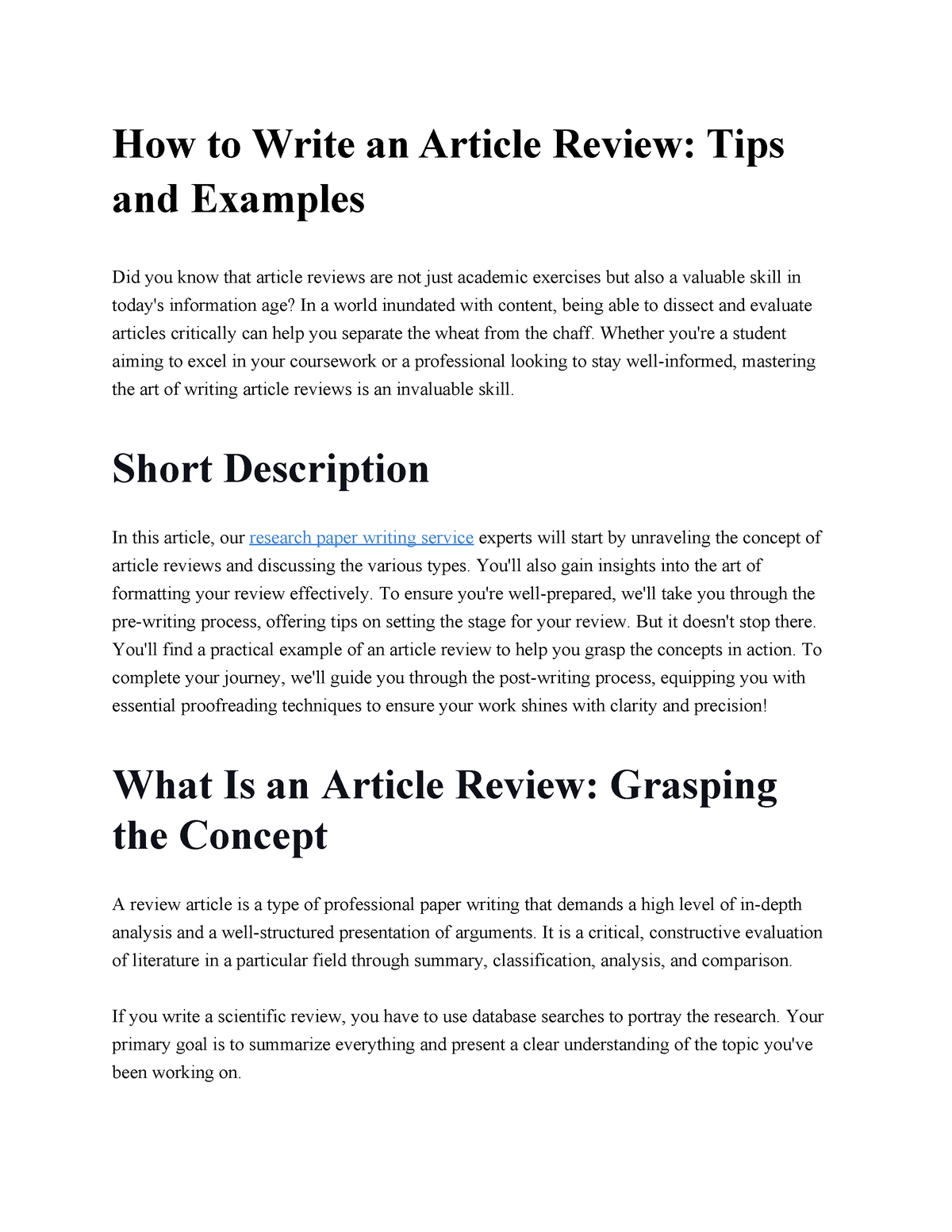 How to Write an Article Review: Full Guide with Tips and Examples