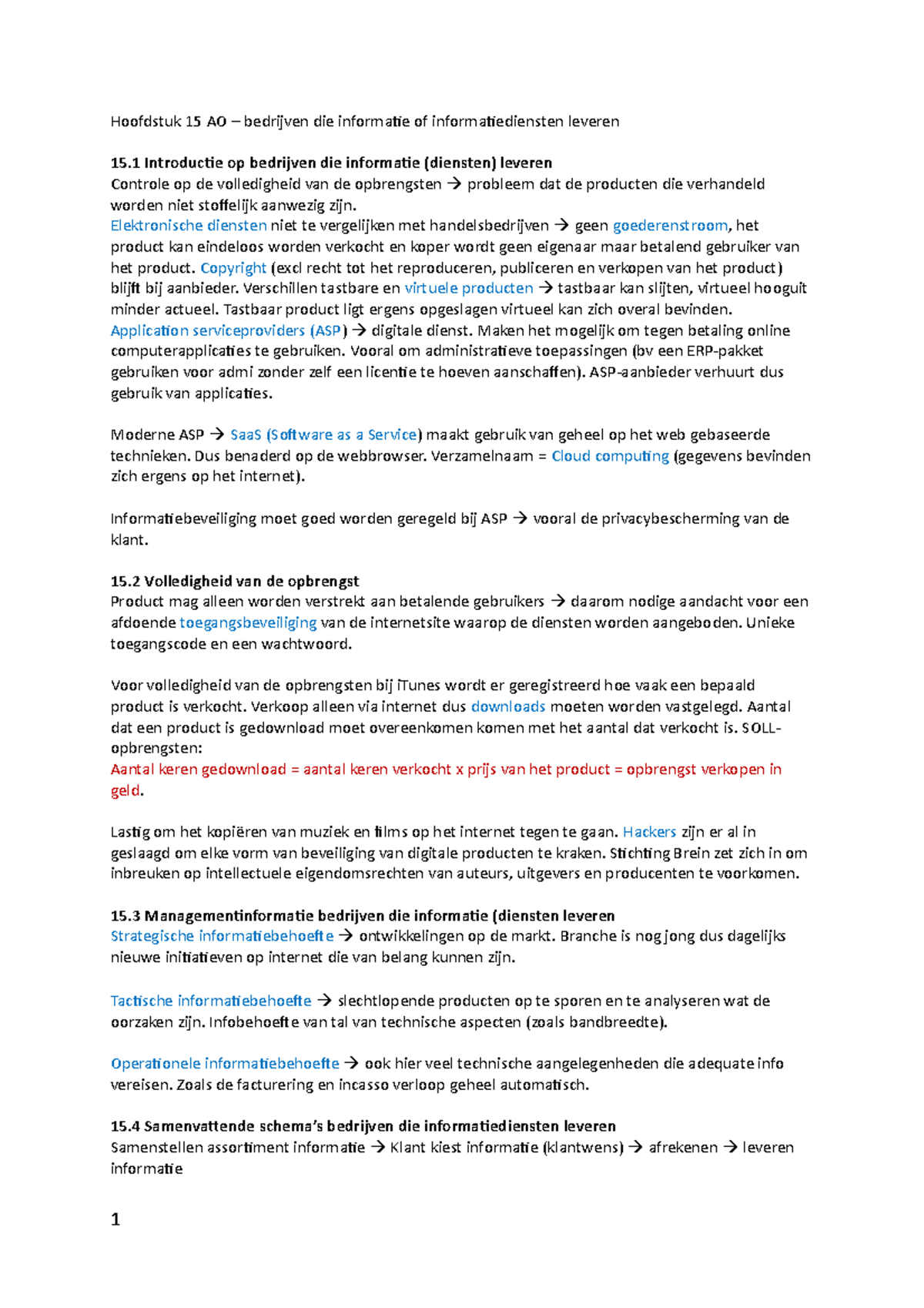 Hoofdstuk 15 AO - Samenvatting De Kern Van De Administratieve ...