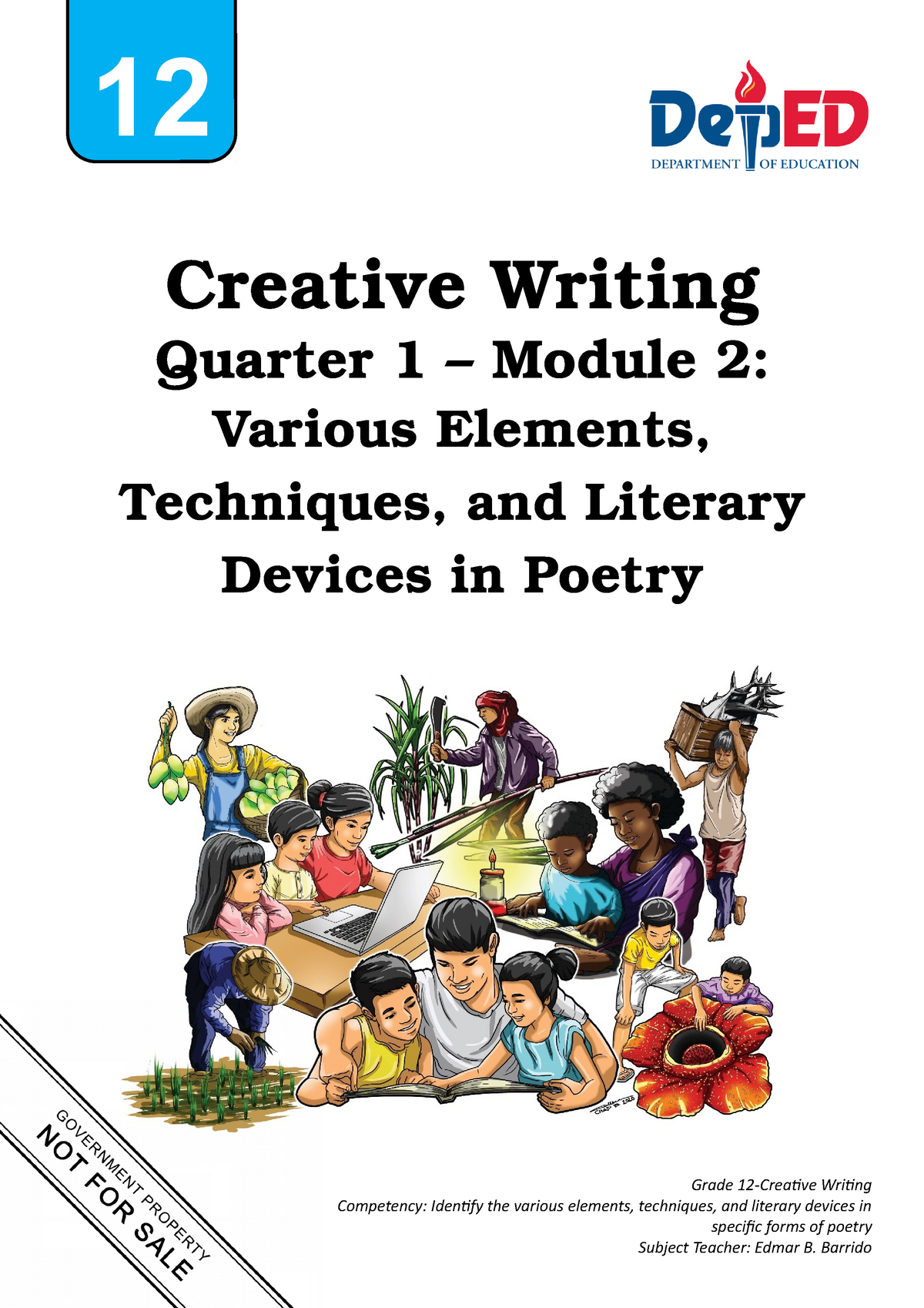 creative writing subject grade 12