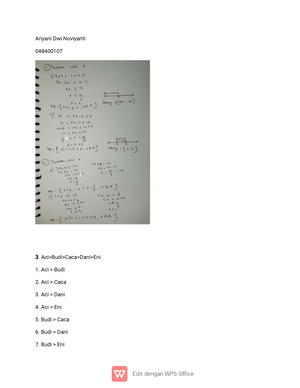 Tugas 1 Pengantar Matematika (MATA4101) - SOAL TUGAS 1 MATA4101 ...