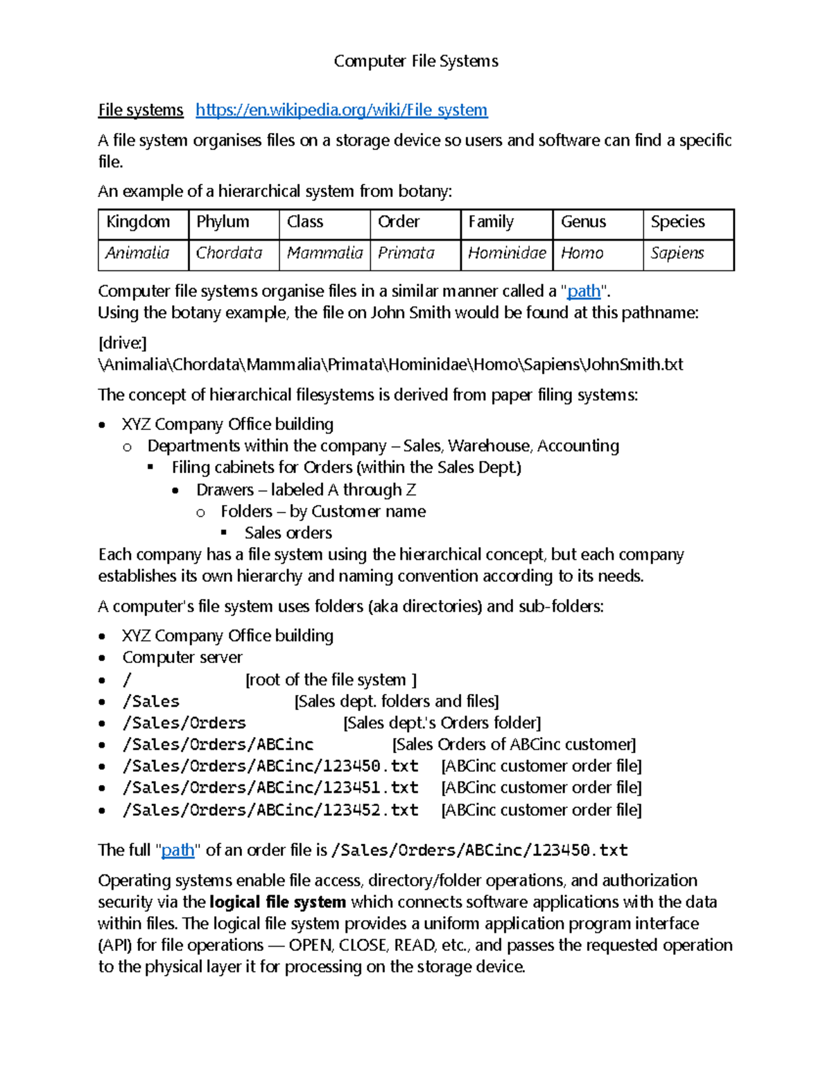 CP4P Filesystemsandmounting File systems en.wikipedia/wiki/File