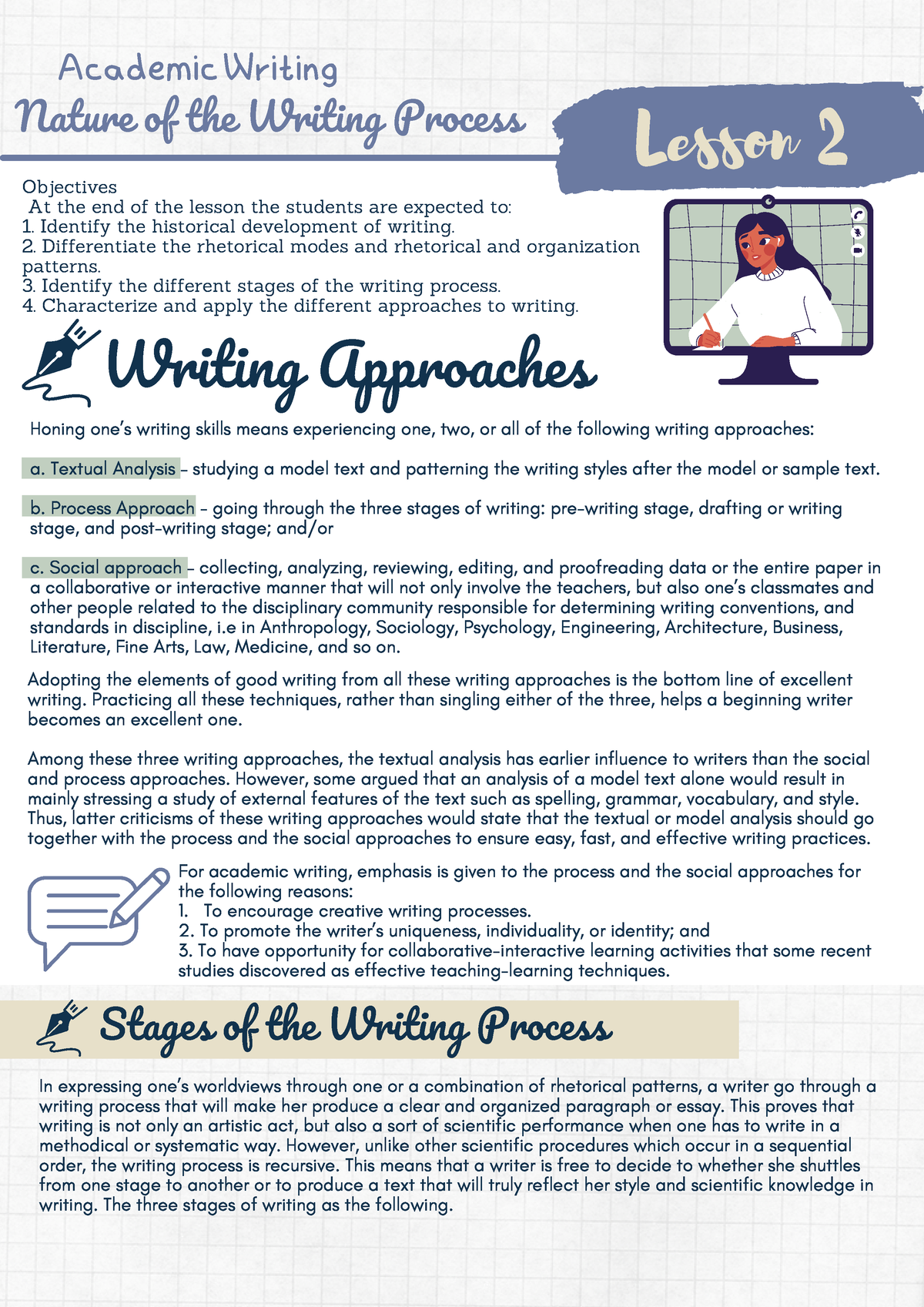 Academic Writing Lesson 2 - Academic Writing Nature of the Writing ...