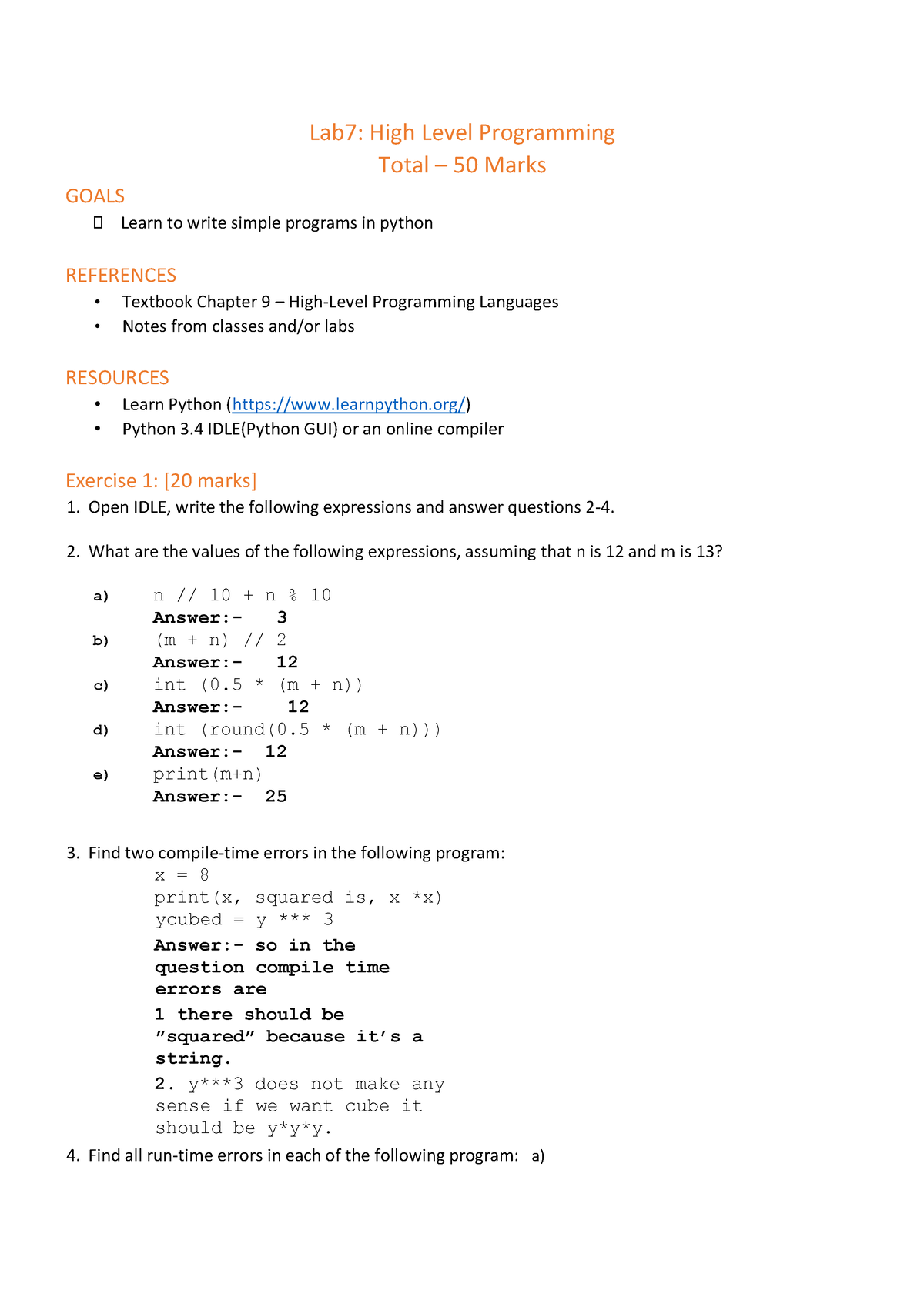 Japneet Singh Lab Labs Lab High Level Programming Total