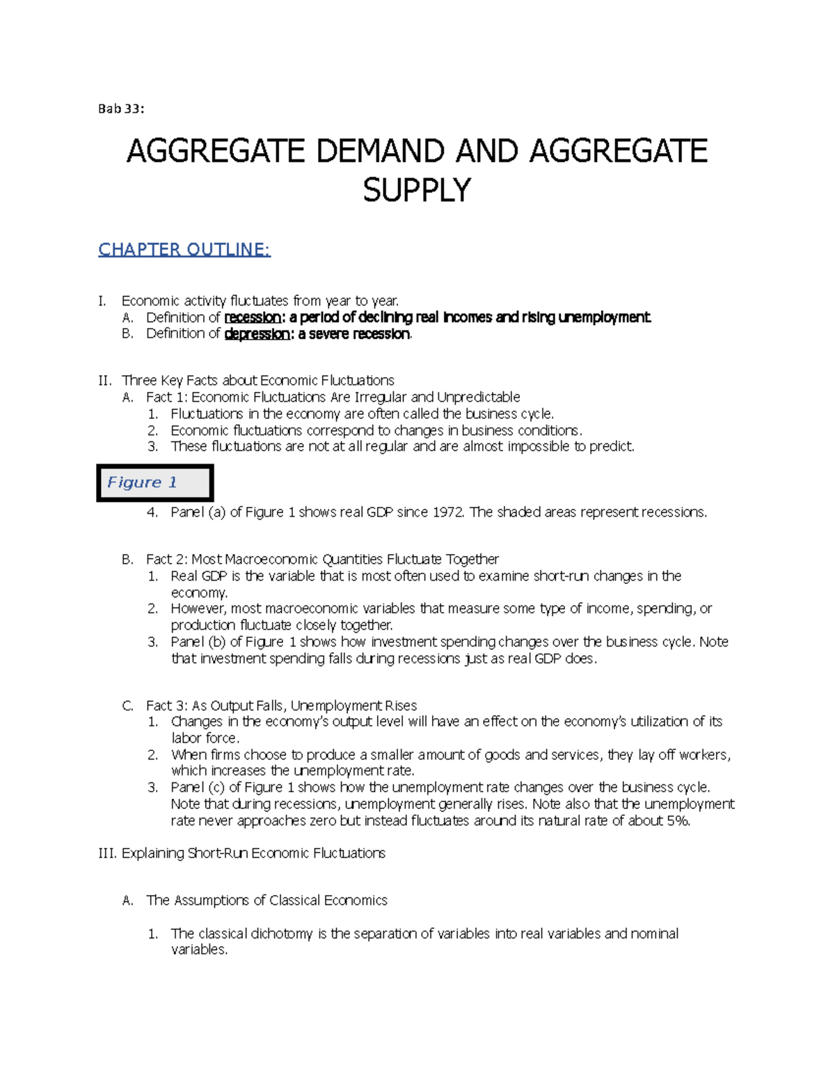 Bab 33 - This chapter explain the aggregate demand and aggregate supply ...