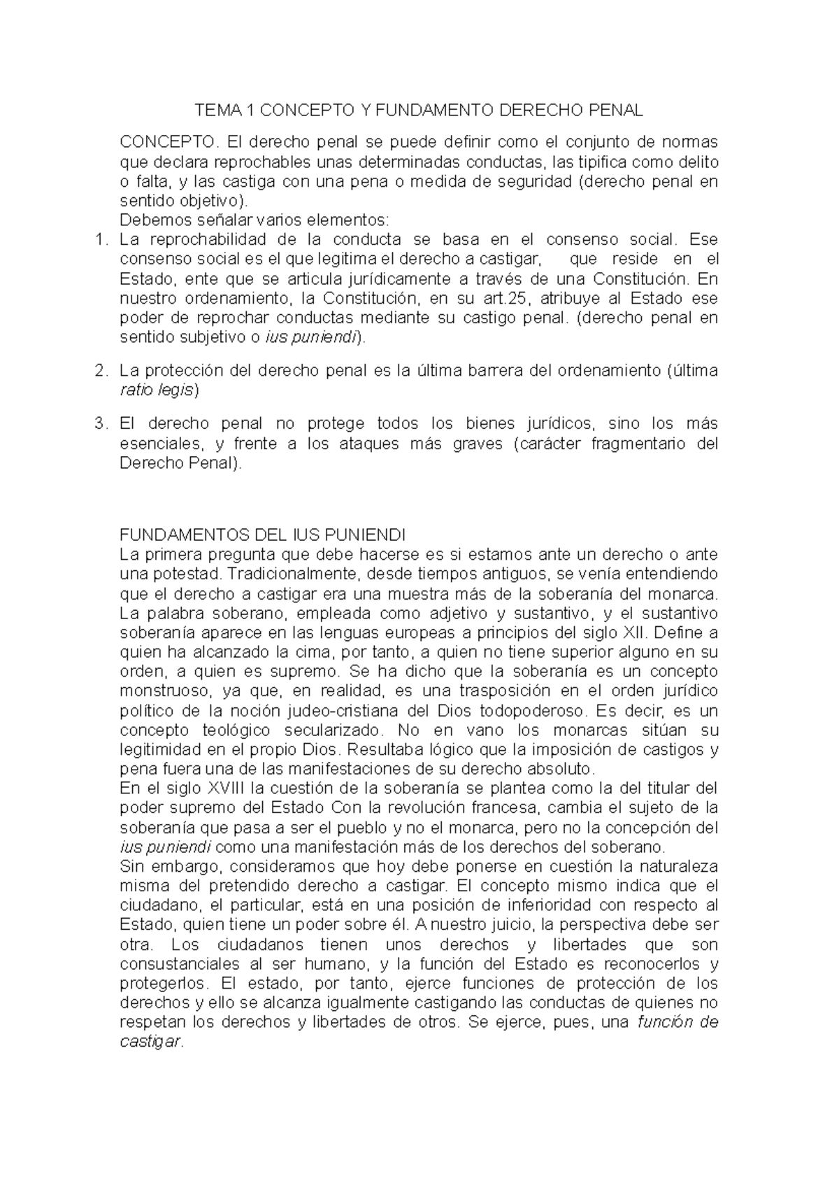 TEMA 1 - Derecho Constitucional I Tema 1 - TEMA 1 CONCEPTO Y FUNDAMENTO ...