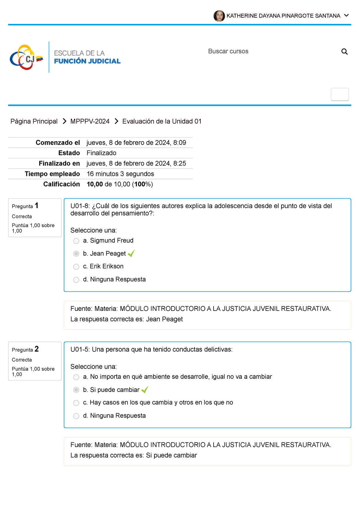 Evaluación De La Unidad 01 - Buscar Cursos Pregunta 1 Correcta Puntúa 1 ...