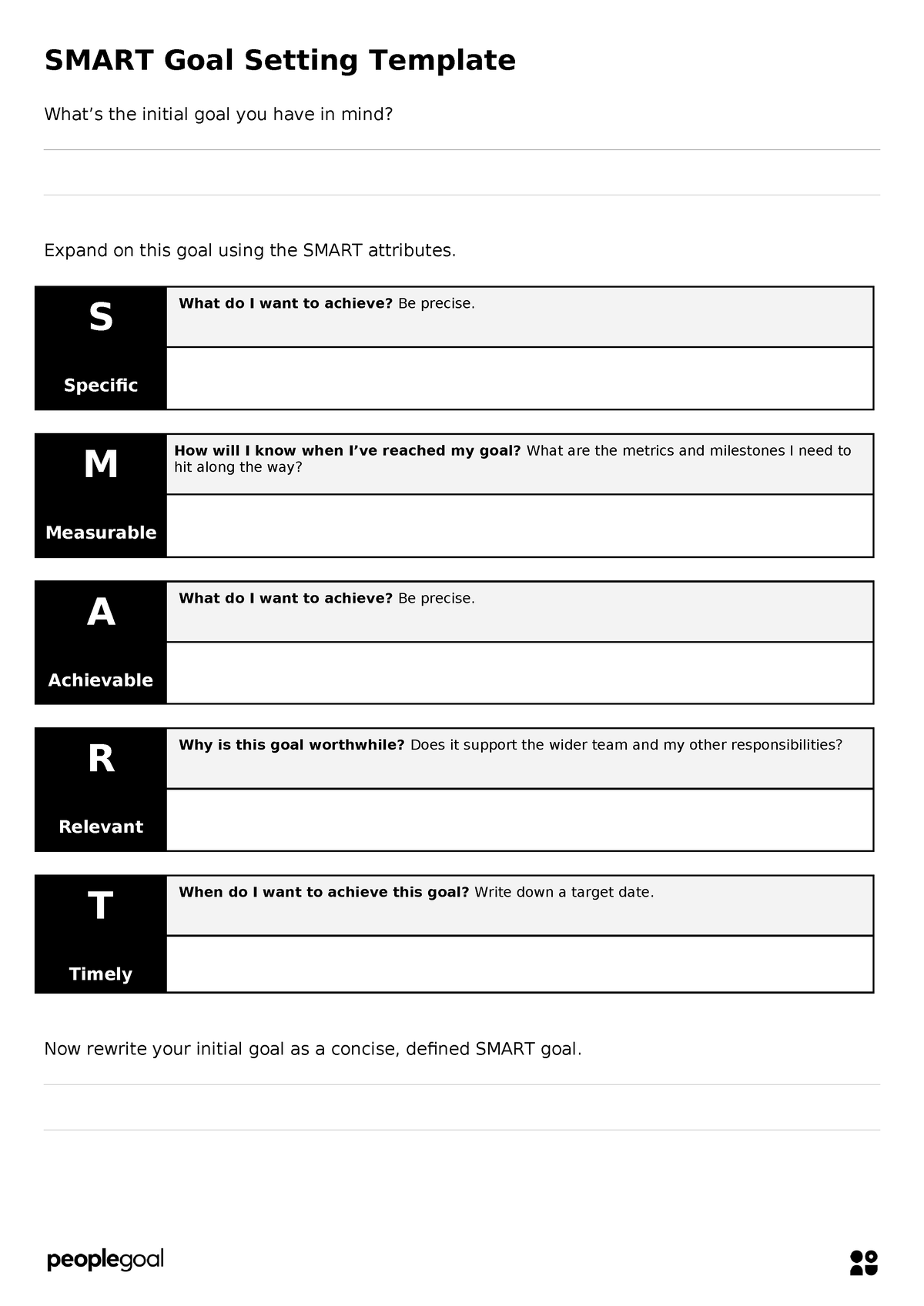 Smart Goals Template - People Goal - SMART Goal Setting Template What’s ...