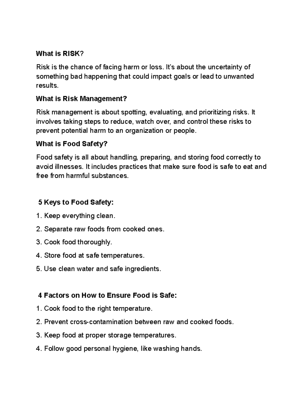 Risk - RISK MANAGEMENT - What is RISK? Risk is the chance of facing ...