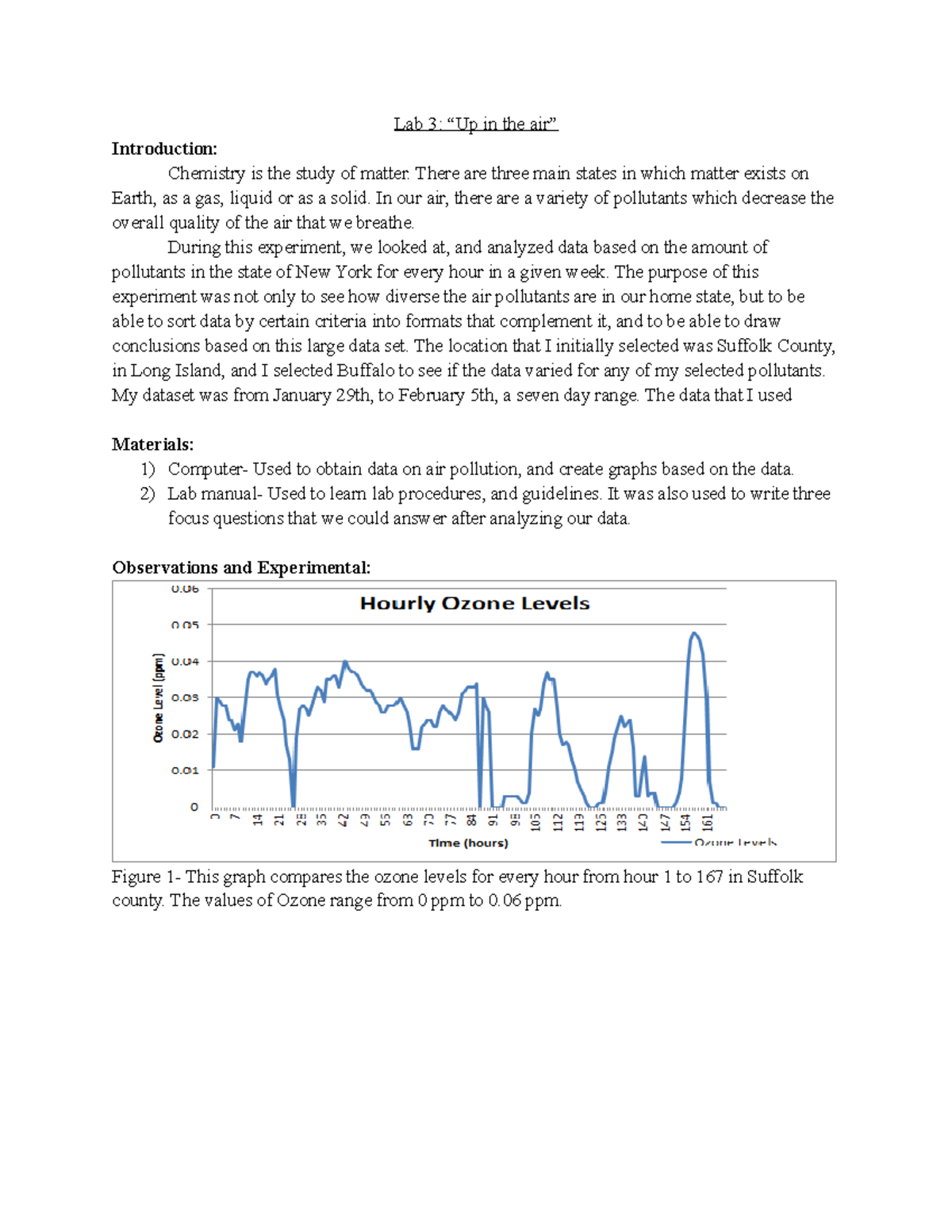 Chem lab 3 chem 106 lab completed Lab 3 “Up in the air