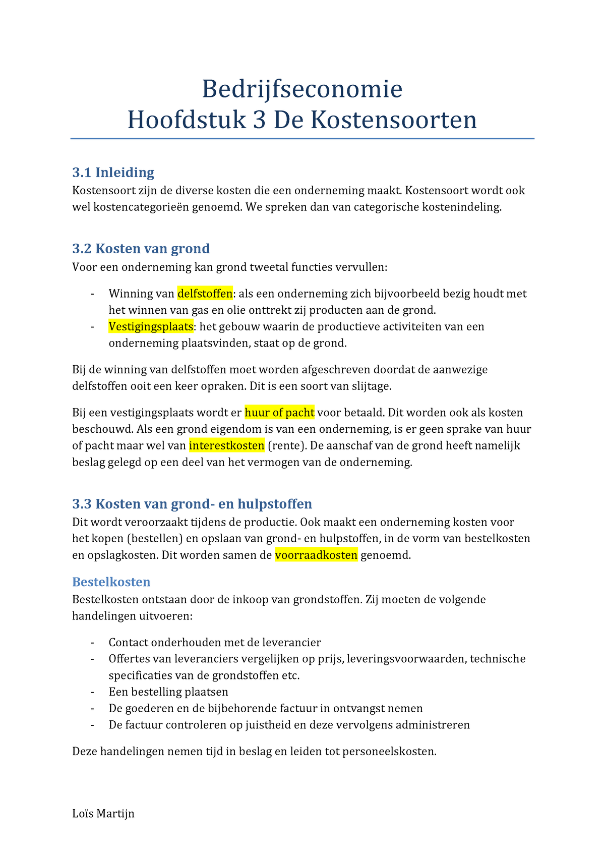 Samenvatting Bedrijfseconomie Hoofdstuk 3 - Bedrijfseconomie Hoofdstuk ...