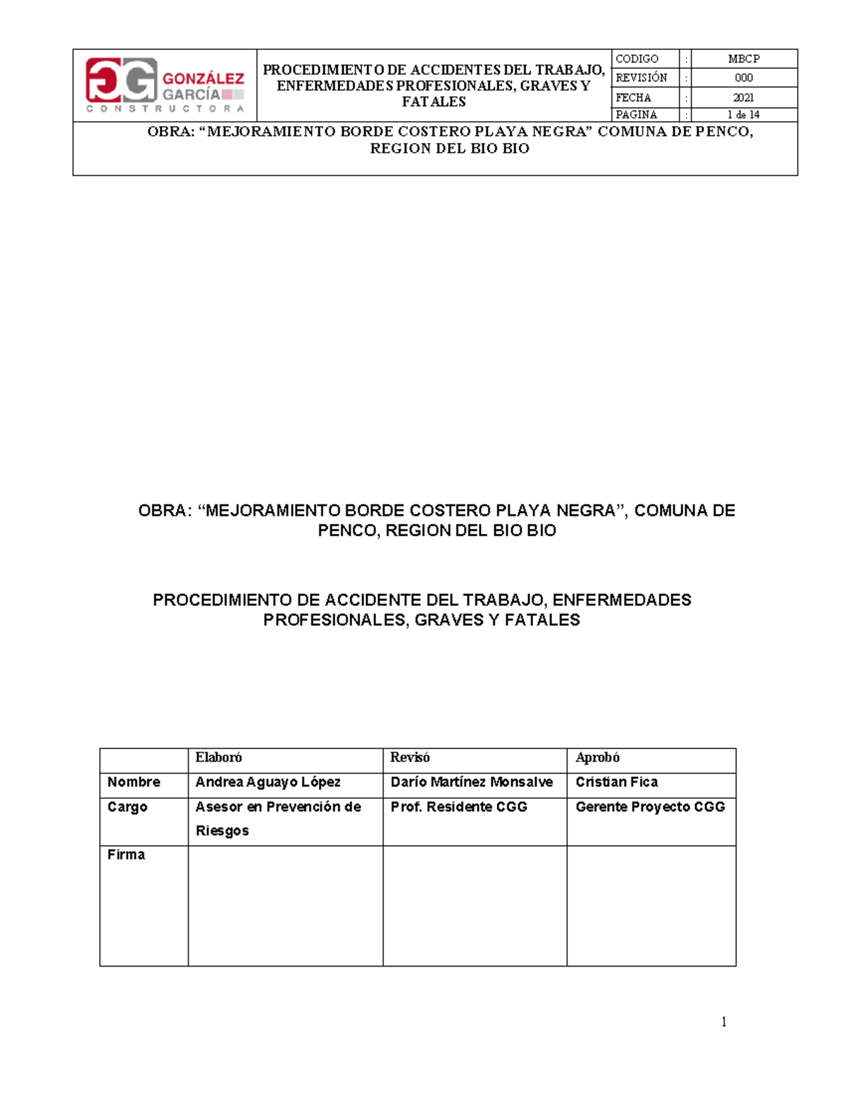 Procedimiento De Accidente Y Enfermedades Laborales - PROCEDIMIENTO DE ...