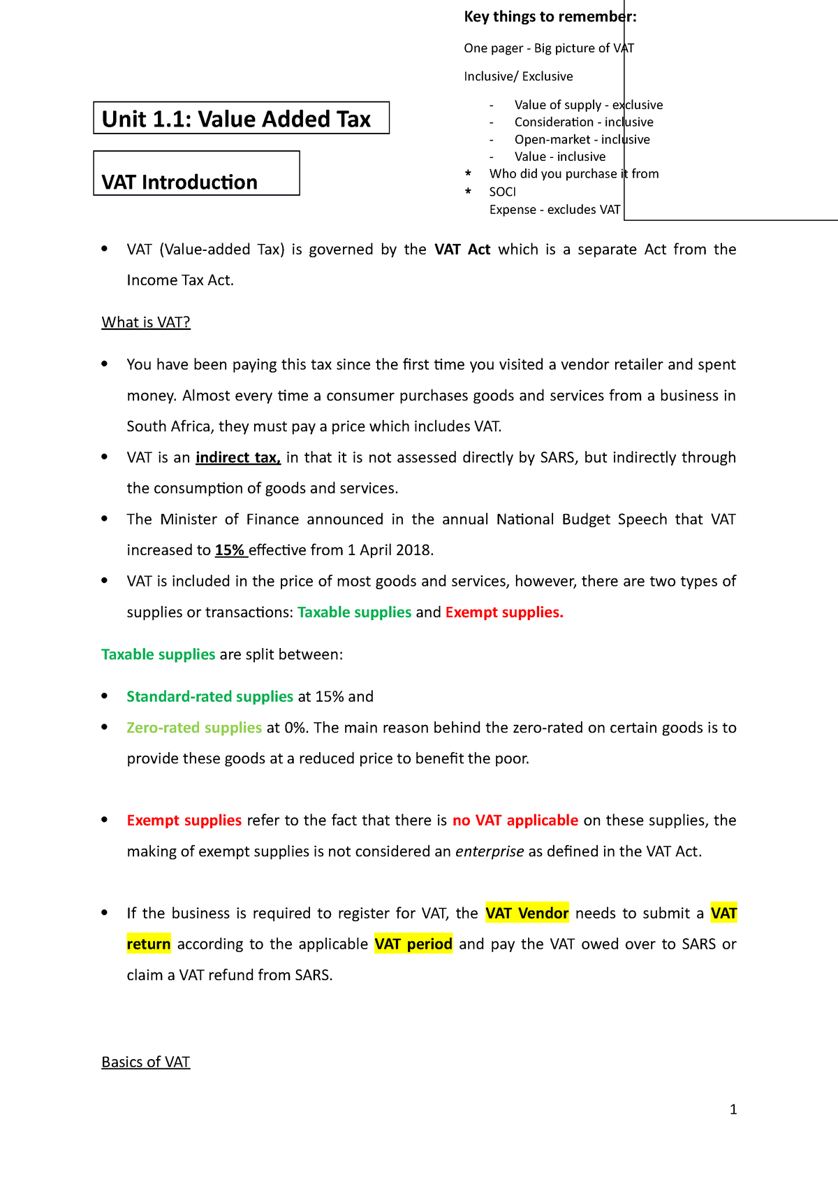 basic vat presentation