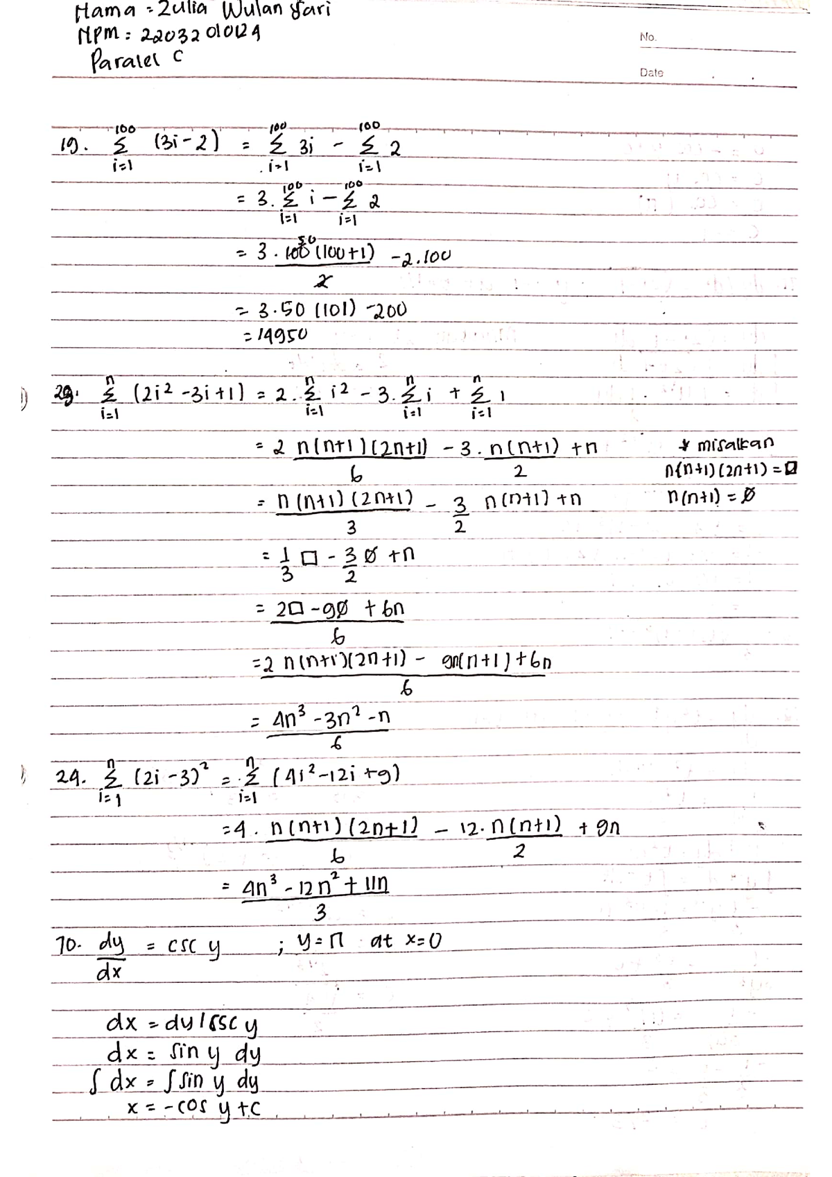 calculus assignment answers