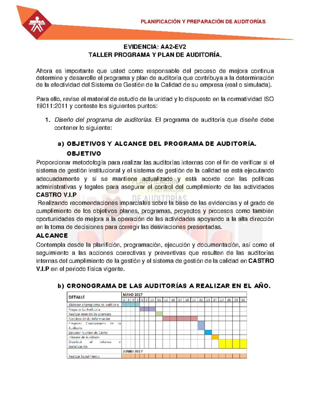 Formato Evidencia AA2 Ev2 Taller Programa y Plan de Auditoria ...