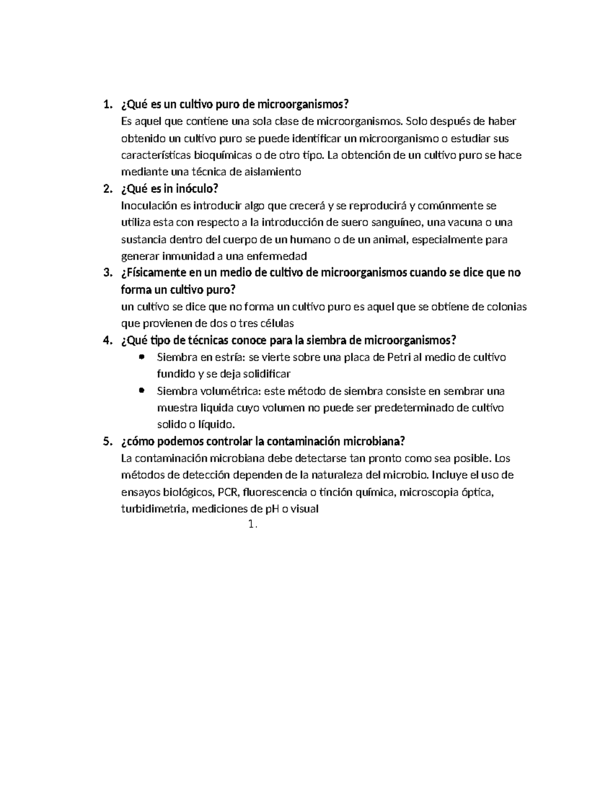 Frotis bacteriano ¿Qué es un cultivo puro de Es aquel que contiene una sola