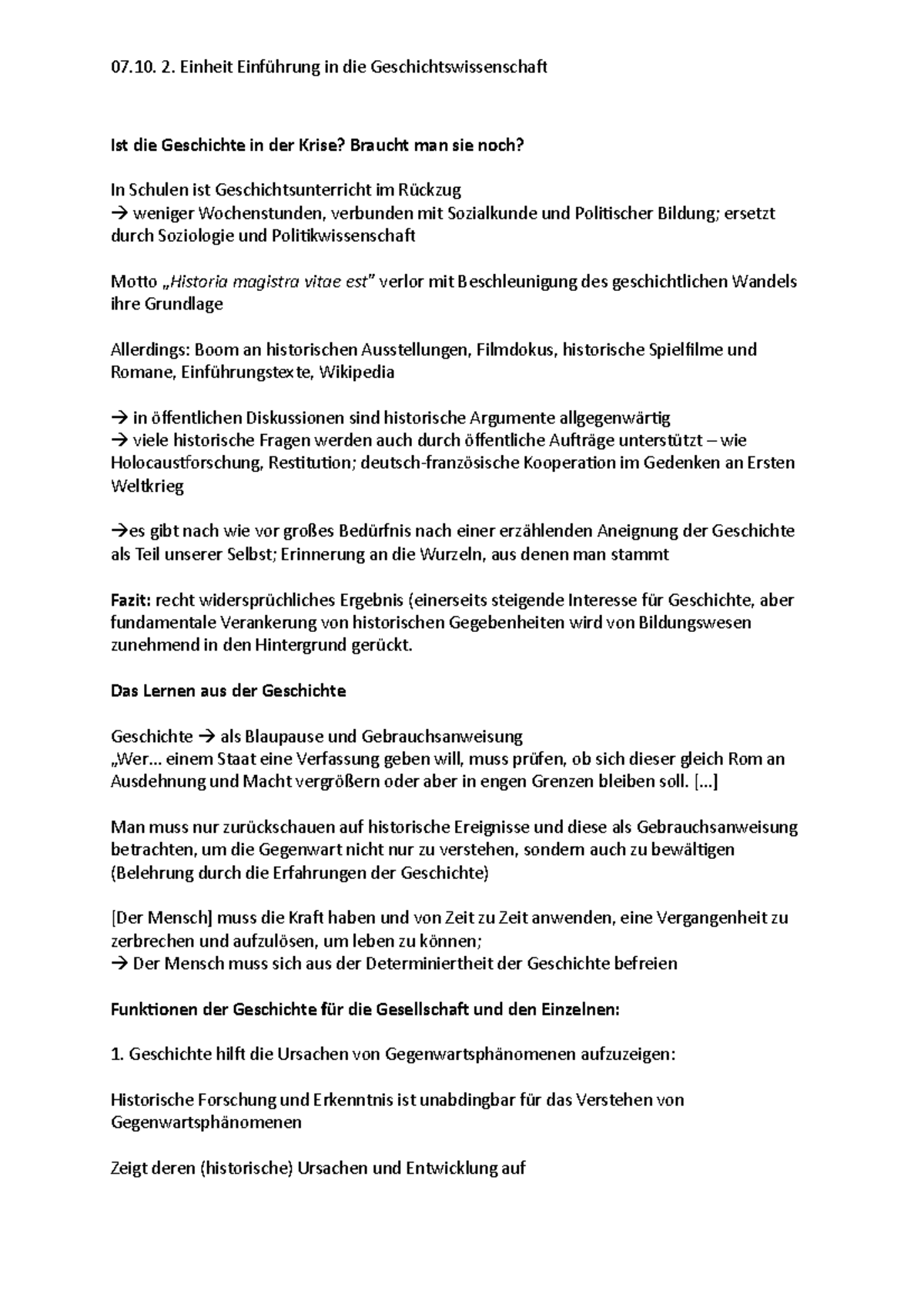 Einheit2 Notizen bzgl. der 2. Einheit