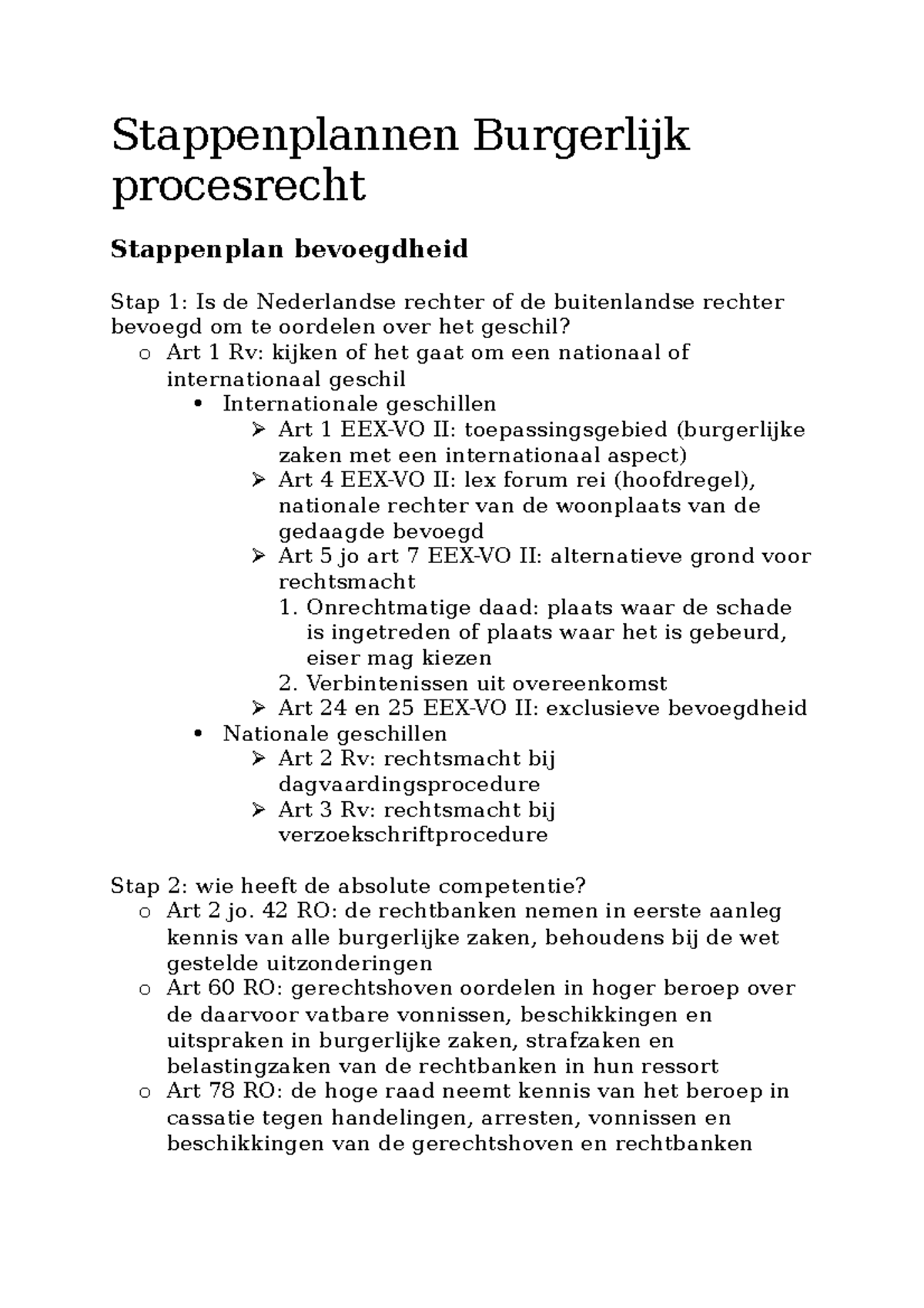 Stappenplannen Burgerlijk Procesrecht - Stappenplannen Burgerlijk ...