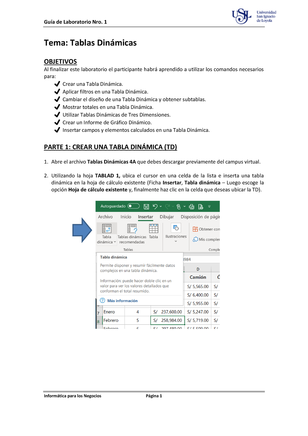 Guia Semana 04 Tabla Dinamica - Tema: Tablas Din·micas OBJETIVOS Al ...