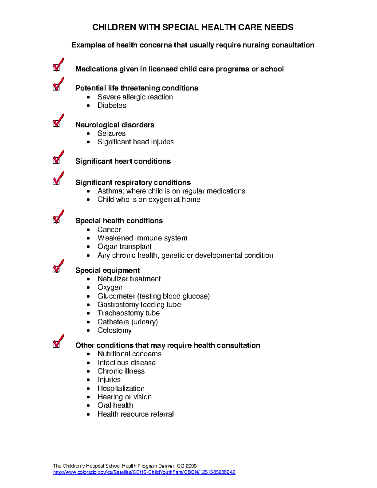Children with Special Health Care Needs TCH - The Children’s Hospital ...