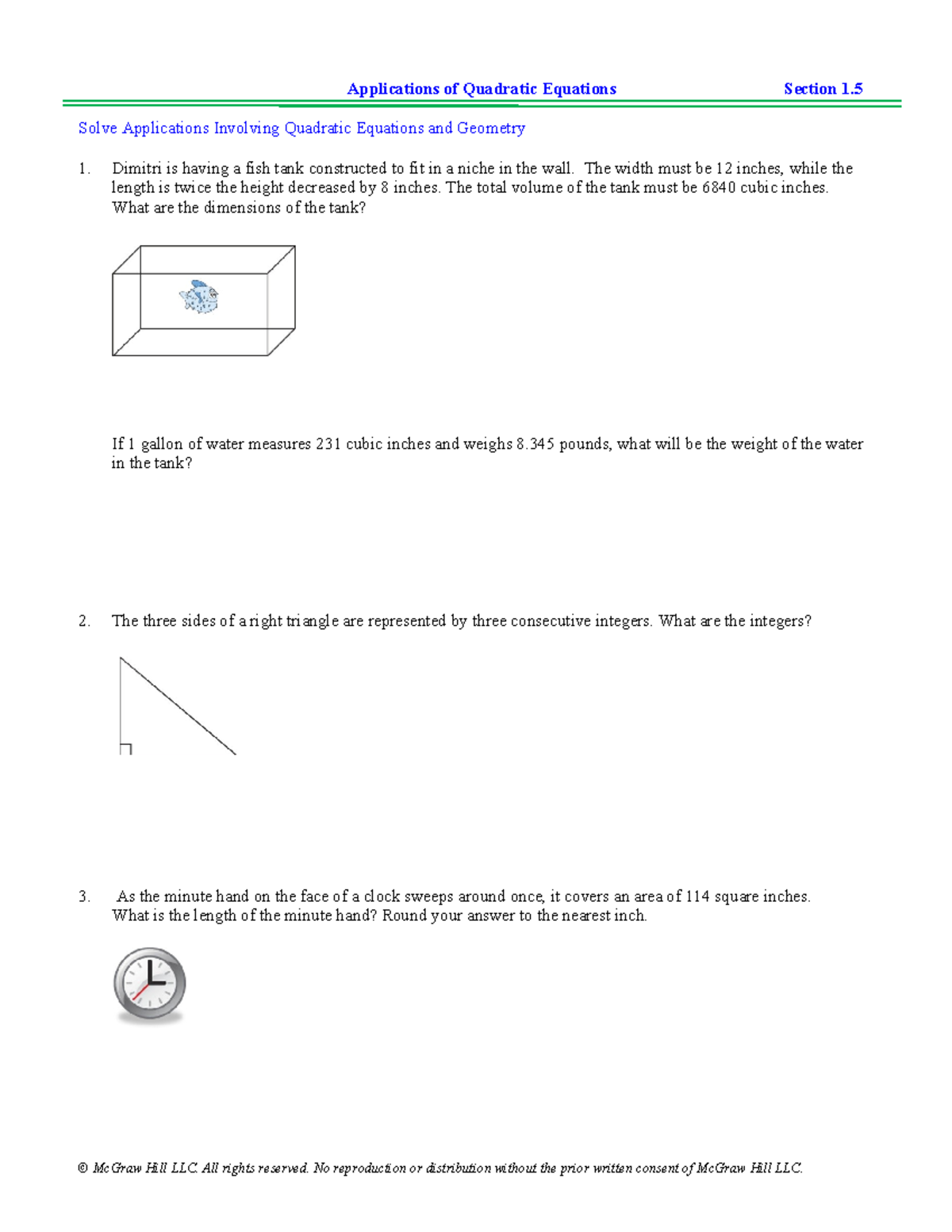 CA3e LEC 1.5 Applications of Quadratic Equations 1 - Applications of ...