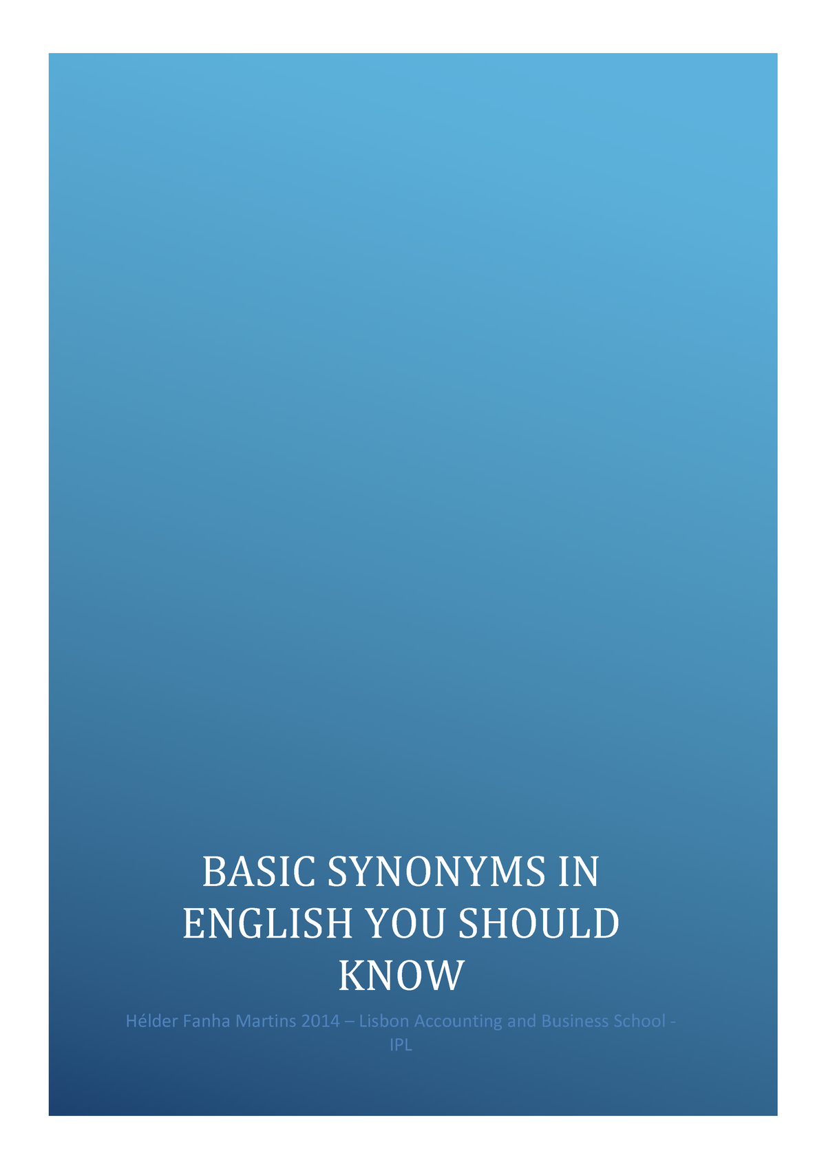 basic-synonyms-in-english-you-should-know-integrated-language-skills-ii-uitm-studocu