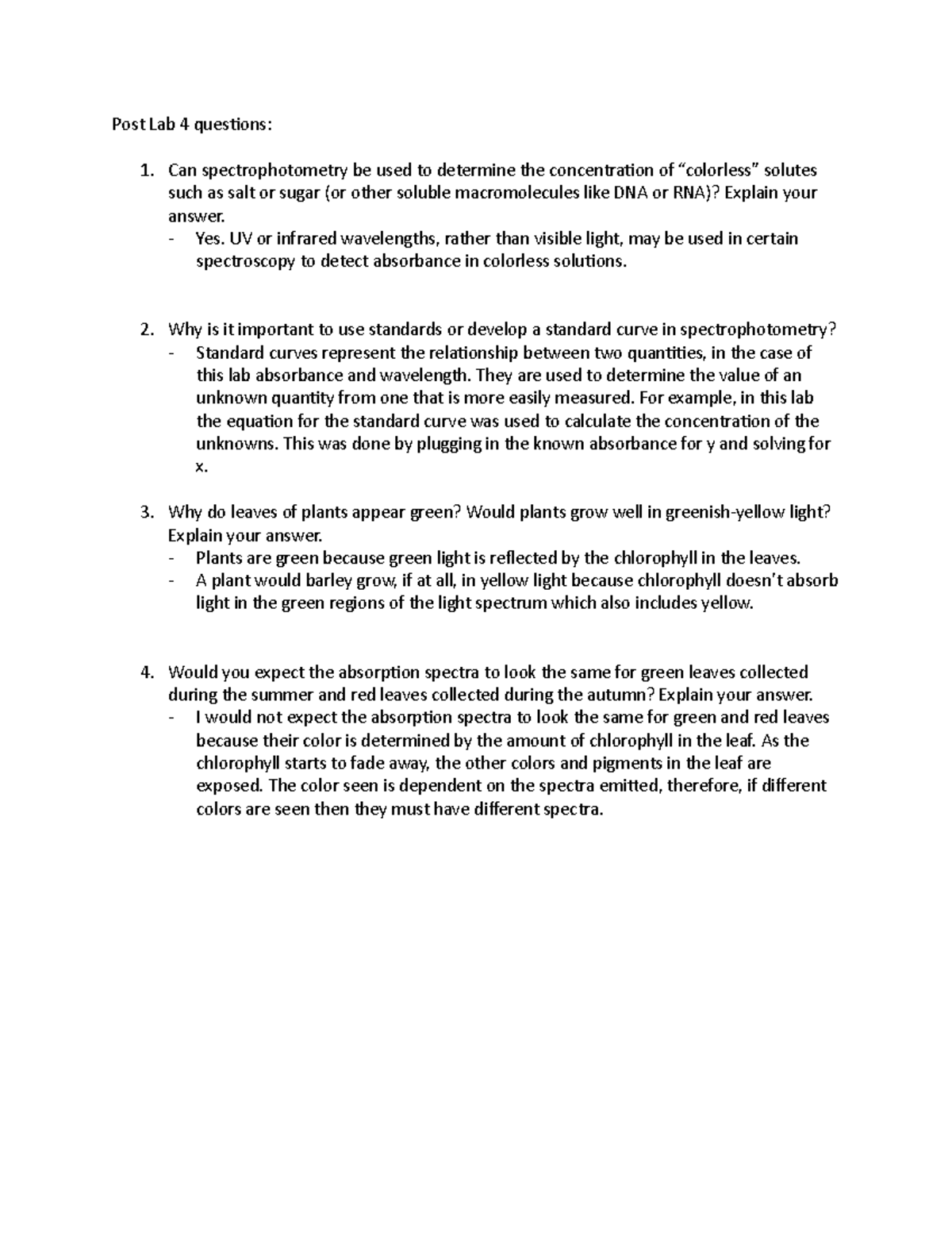 Post Lab 4 questions Lab Post Lab 4 questions Can