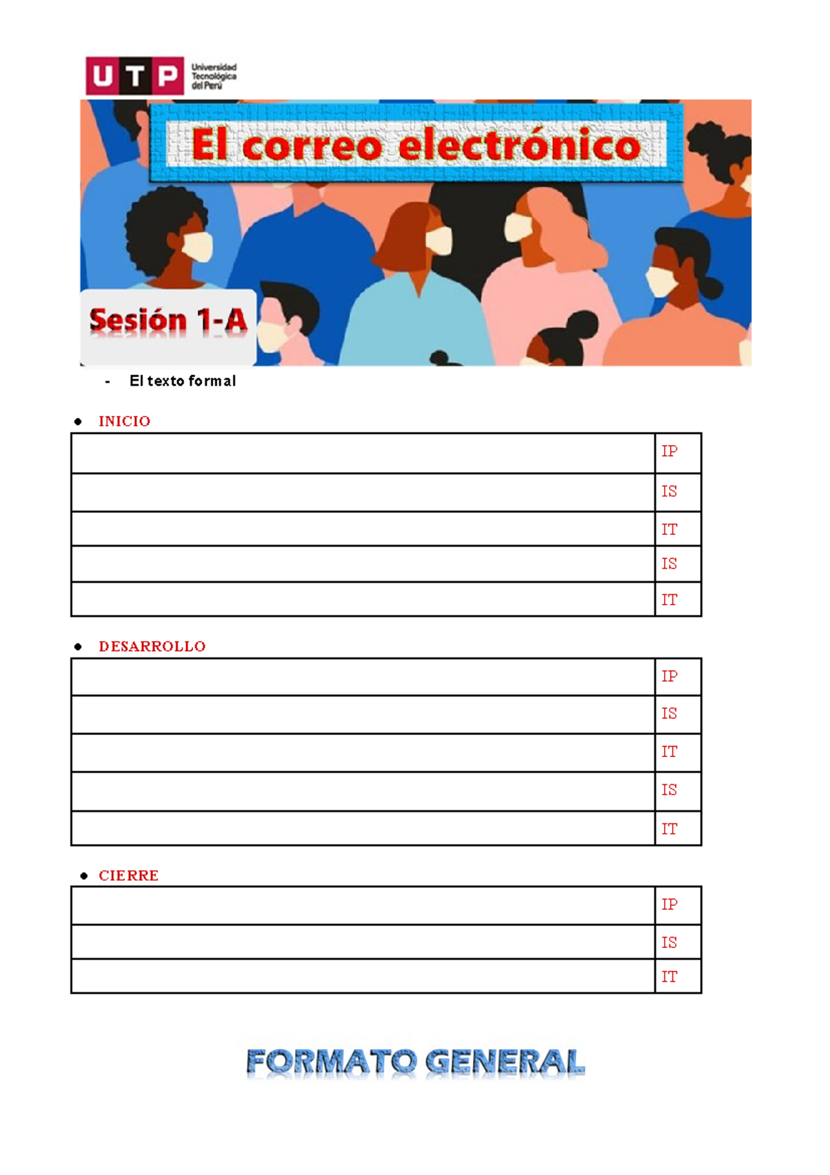 El texto formal - vddddddddddddddddddddddddddd - El texto formal INICIO ...