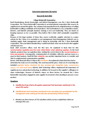 Introductio 1 - the report explain the supply chain management based on