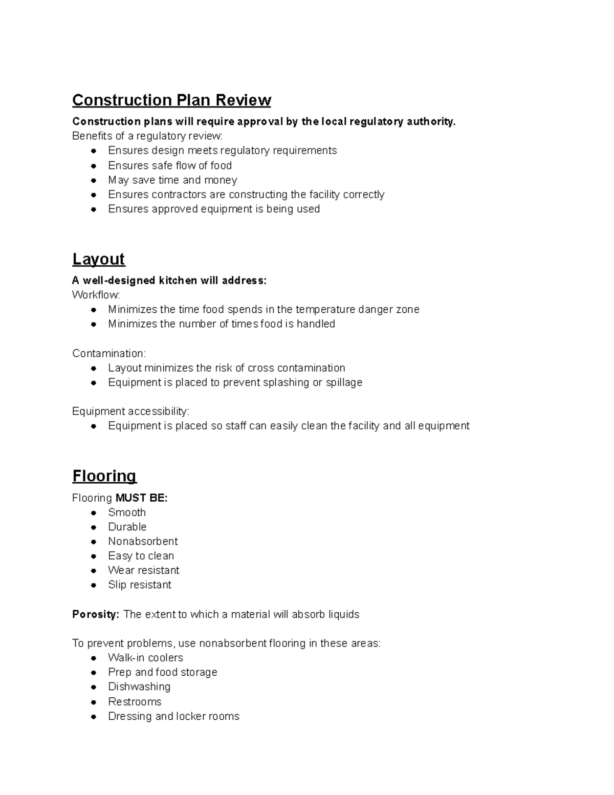 FSS Chapter 11 Safe Facilities and Equipment Construction Plan