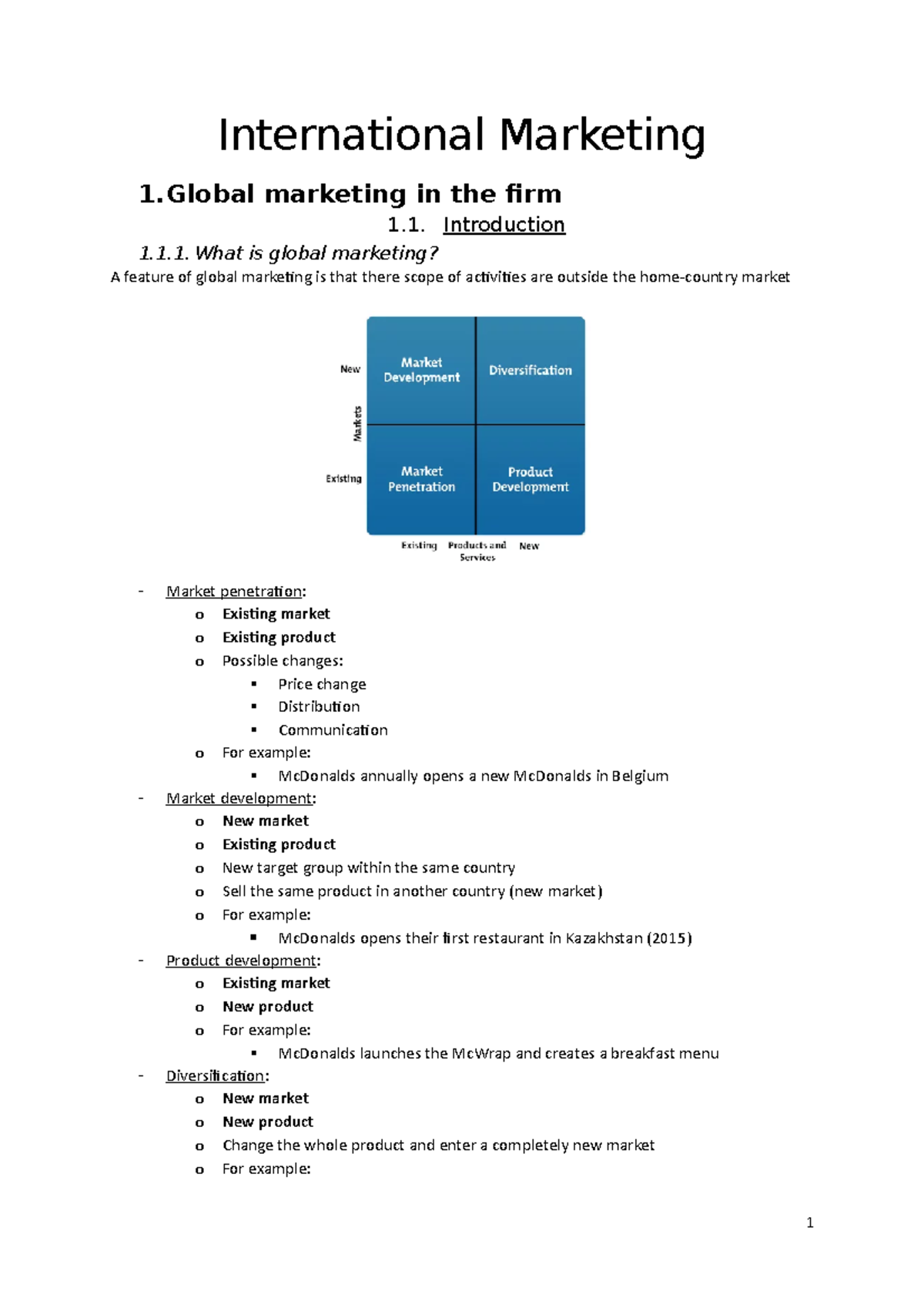 International Marketing - Introduction 1.1.1 Is Global Marketing? A ...