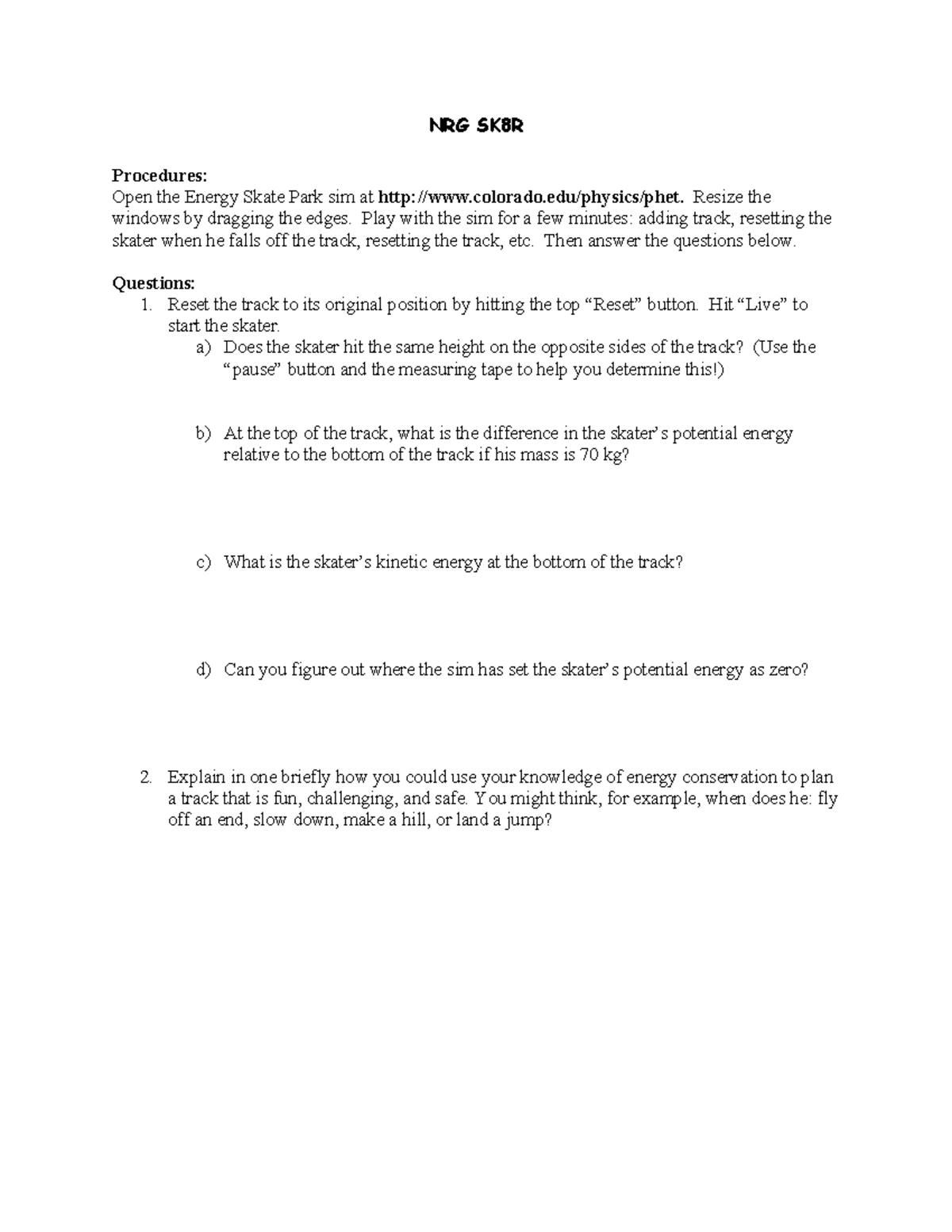 Phet Skate Park Conservation Of Energy 49 - 5q2ayo6