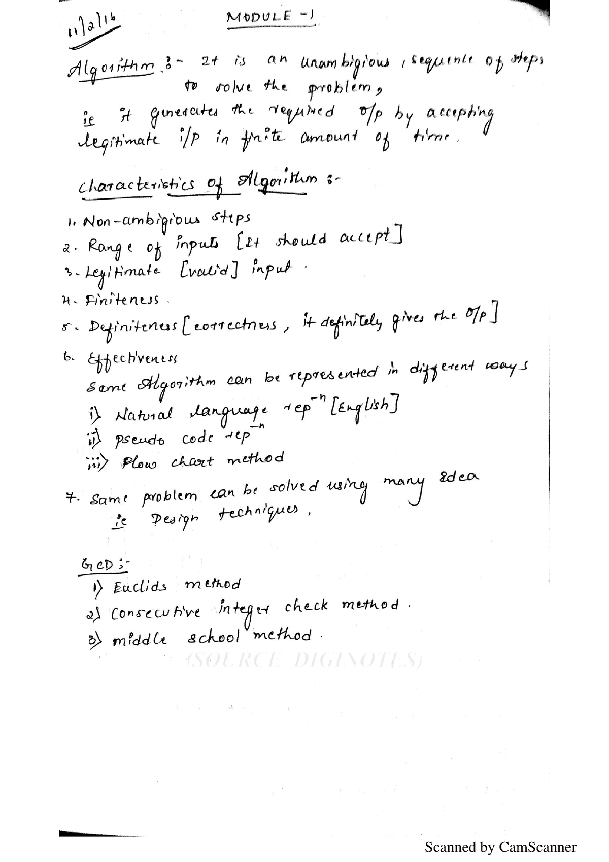 Module 1 DAA - Notes for 2021 scheme Design and analysis of Algorithm ...