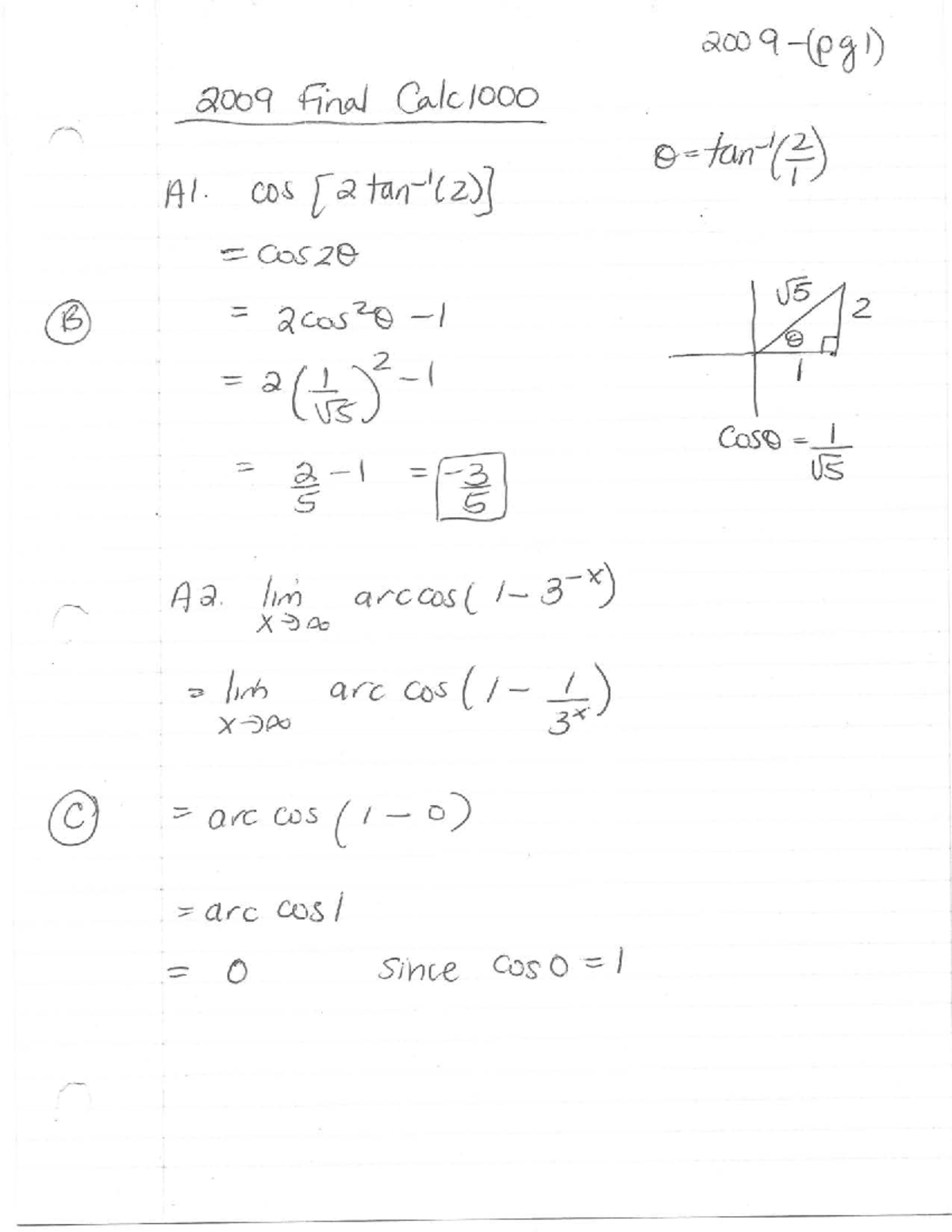 Solutions For 2009-2017 - Calculus 1000A/B - UWO - Studocu