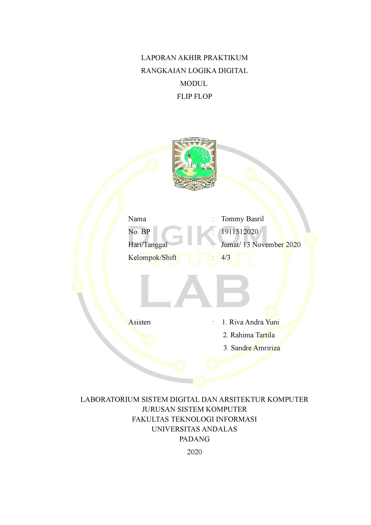 1911512020 Modul 5 Laporan Akhir Praktikum - LAPORAN AKHIR PRAKTIKUM ...