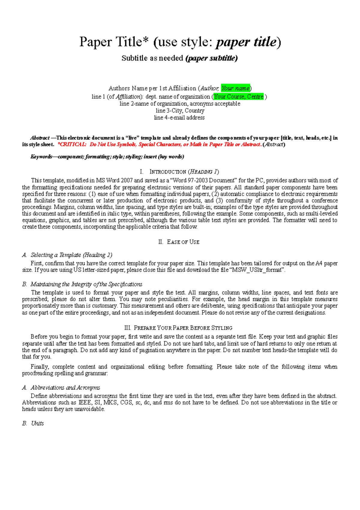 CS Article Template (5) - Paper Title* ( use style: paper title ...