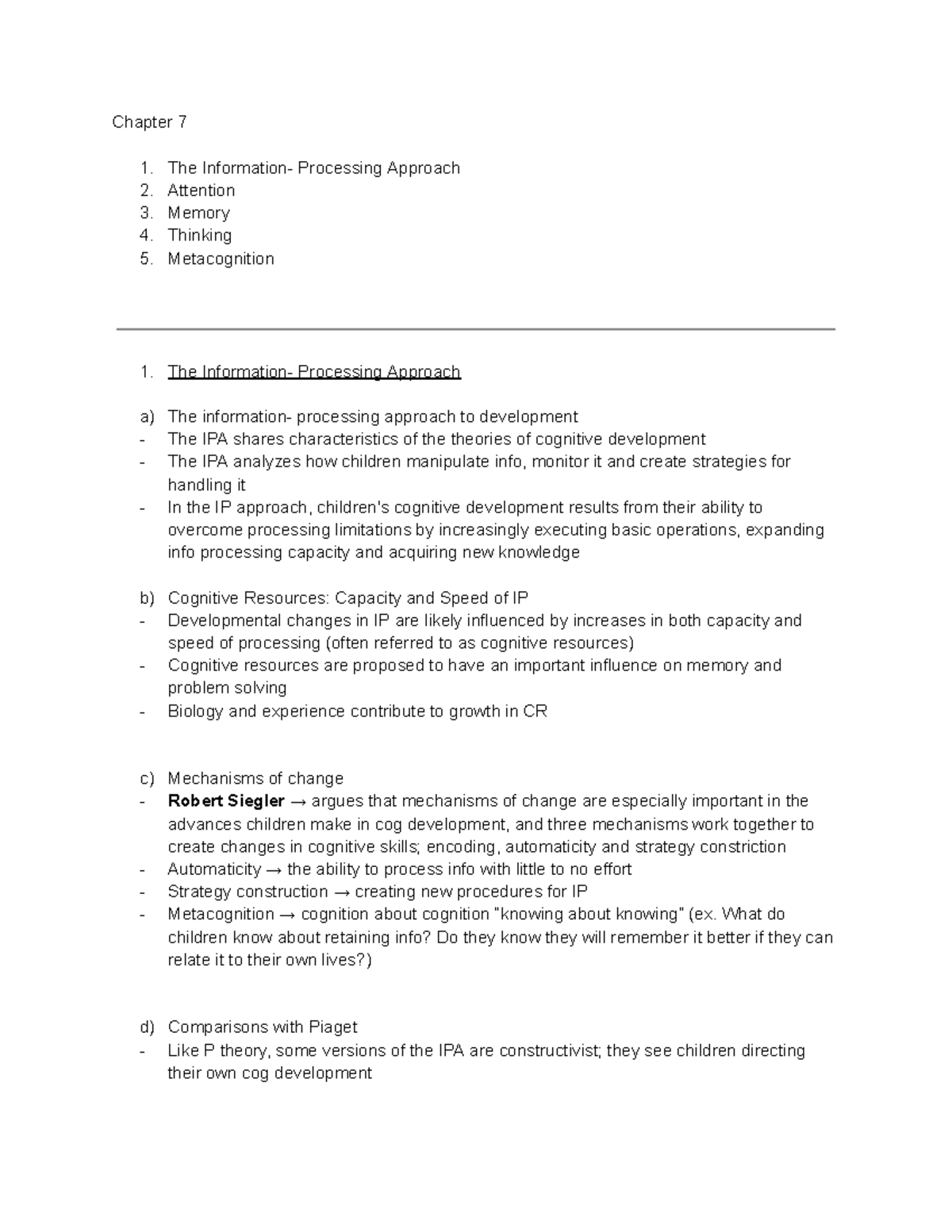 323- Unit 3 (ch 7) - Notes For Unit 3 Chapter 7 - Chapter 7 The 