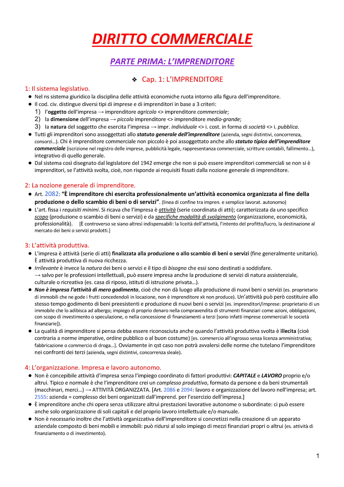 Diritto Commerciale - Warning: TT: Undefined Function: 32 DIRITTO ...