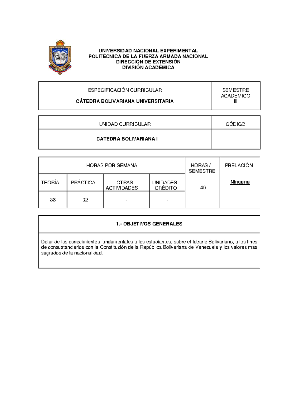 Catedrabolivarianai compress UNIVERSIDAD NACIONAL EXPERIMENTAL POLITÉCNICA